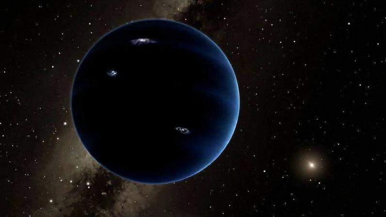 Uma representação artística de um hipotético Planeta Nove