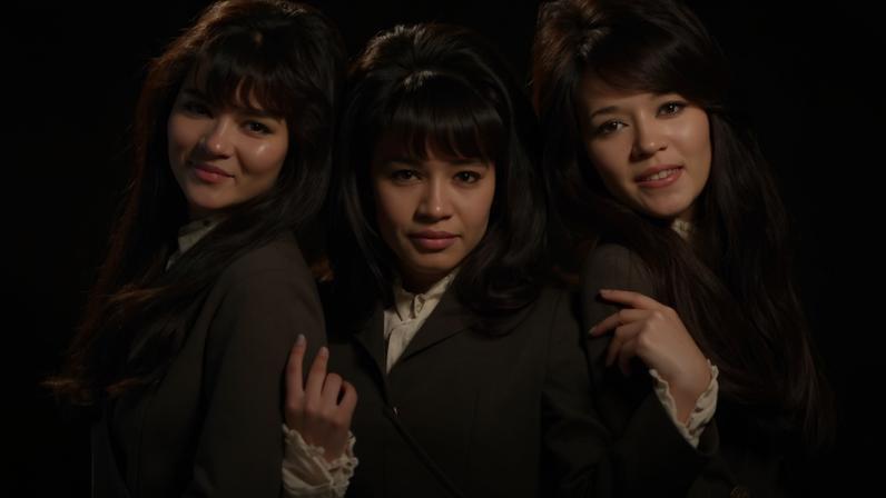 Da esq. para a dir., Nedra Talley, Ronnie Spector e Estelle Bennett, as Ronettes