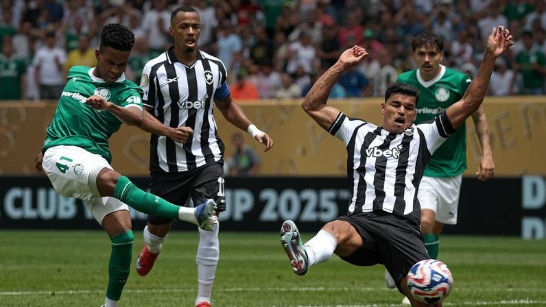 Duelo entre Palmeiras e Botafogo na Copa do Mundo de Clubes no Lincoln Financial Field, na Philadelphia