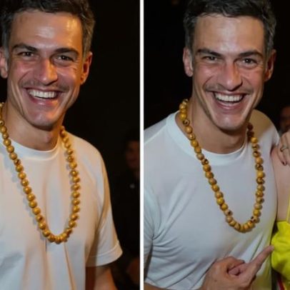 Mateus Solano participa da festa de aniversário da ex Paula Braun no Rio