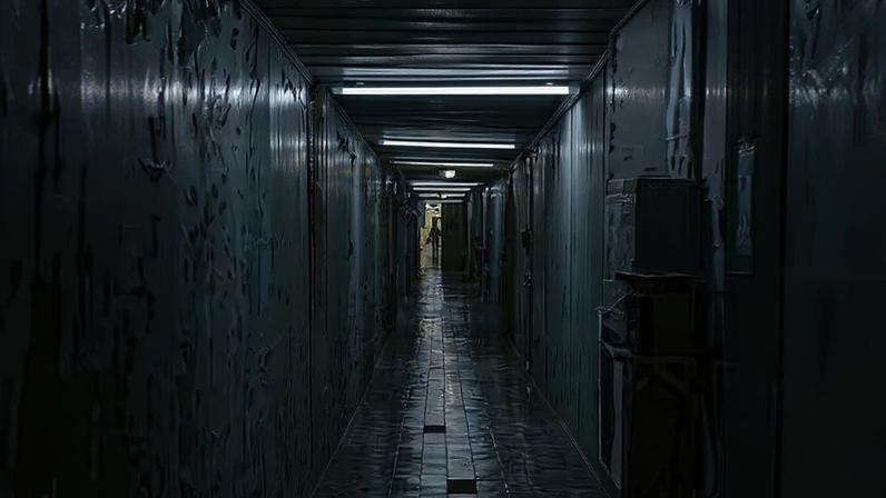 Corredor dentro da central nuclear de Tchernóbil
