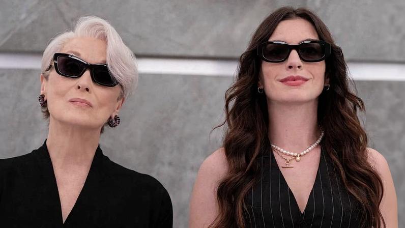 Meryl Streep e Anne Hathaway em cena do filme 'O Diabo Veste Prada 2', de David Frankel