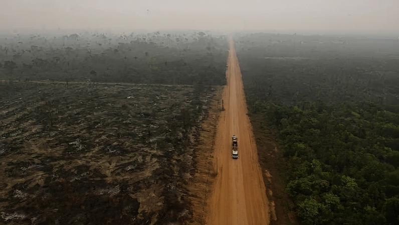 Área desmatada na cidade de Lábrea, no Amazonas