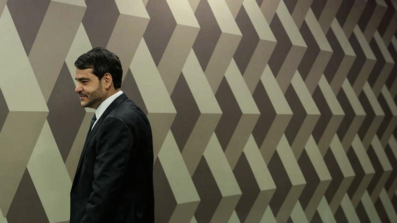 O advogado-geral da União, Jorge Messias, durante sabatina na CCJ (Comissão de Constituição e Justiça) do Senado nesta quarta (29)