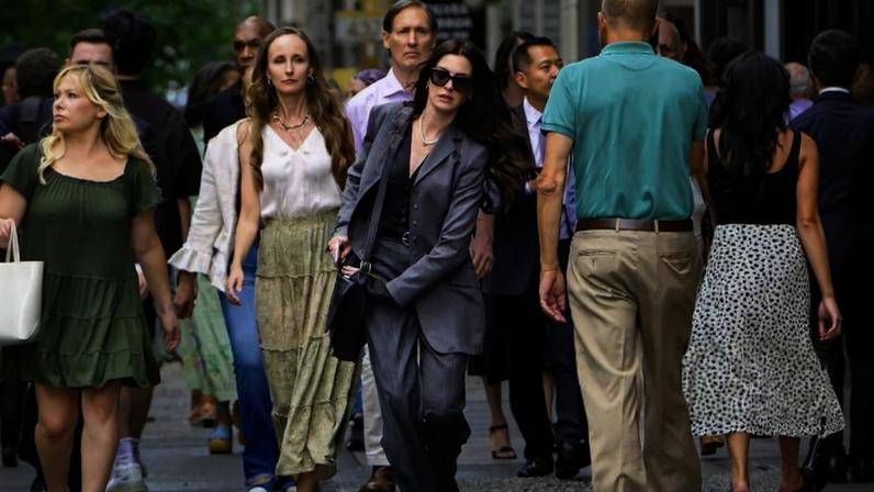 Anne Hathaway em cena do filme 'O Diabo Veste Prada 2', de David Frankel