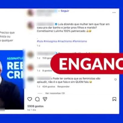 Lula não disse que mulher deve ficar em casa para cuidar de jantar