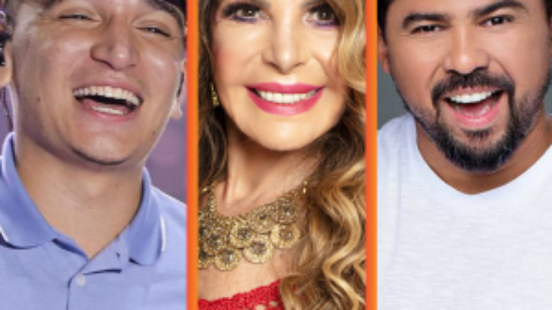 João Gomes, Elba Ramalho e Xand Avião.
