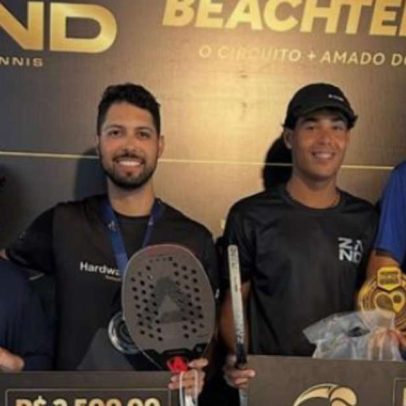 Atletas de Boiçucanga vencem Circuito Beach Tennis em Riviera de São Lourenço