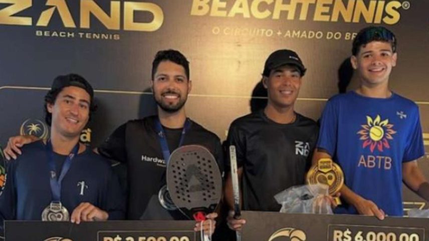 Atletas de Boiçucanga vencem Circuito Beach Tennis em Riviera de São Lourenço