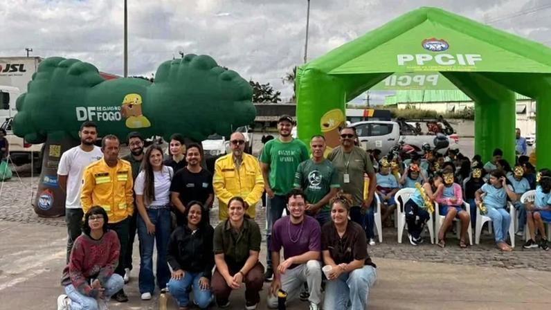 Ação educativa para prevenção de incêndios florestais ocorre nesta sexta (24) - (crédito: Divulgação / Sema-DF)