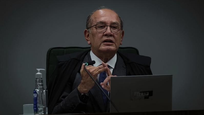 Na notícia-crime, Gilmar Mendes afirma que conteúdo "vilipendia não apenas a honra e a imagem deste Supremo Tribunal Federal, como também da minha própria pessoa" - (crédito: Luiz Silveira/STF)