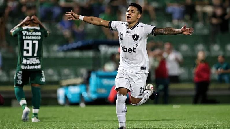 O Botafogo chega a 16 pontos e sobe para a sétima colocação, com um jogo a menos - (crédito: Vitor Silva / Botafogo)