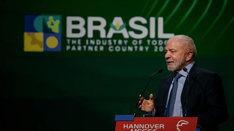 Presidente da República, Luiz Inácio Lula da Silva, durante a cerimônia de abertura da Feira Industrial de Hannover - (crédito: Ricardo Stuckert / PR)