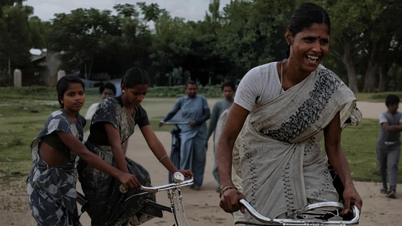 Andar de bicicleta ajudou as mulheres a ganhar tempo nas suas tarefas diárias, como ir buscar água e deixar as crianças na escola