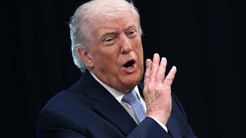 US President Donald Trump speaks about the conflict in Iran in the James S. Brady Press Briefing Room of the White House on April 6, 2026, in Washington, DC. (Photo by SAUL LOEB / AFP)