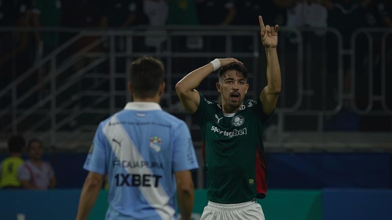 Flaco López marcou o 10º gol em 2026 com a camisa do Palmeiras - (crédito: Miguel Schincariol/AFP)