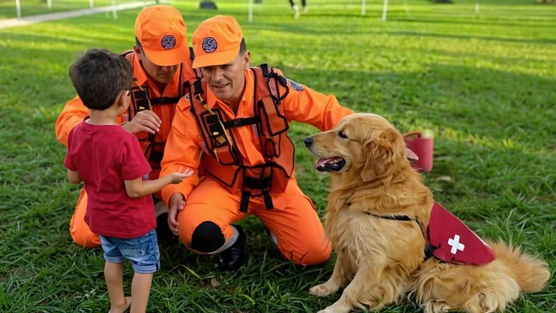 Thor doou sangue 14 vezes para o Hospital Veterinário de Uberaba, no Triângulo Mineiro - (crédito: CBMMG/Divulgação)