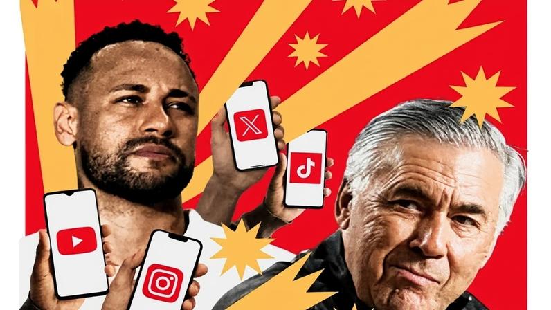 Neymar ainda tenta convencer Carlo Ancelotti - (crédito: Caio Gomez)