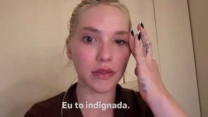 A influenciadora Virginia Fonseca chora nas redes sociais após embate com Luana Piovani. Luana critica Virginia por suposto envolvimento com apostas online e cita filhos oriundos do relacionamento com Zé Felipe - (crédito: Reprodução / Instagram / @Virginia)