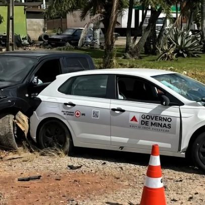 Carro da Secretaria de Saúde se envolve em acidente em MG e deixa cinco feridos