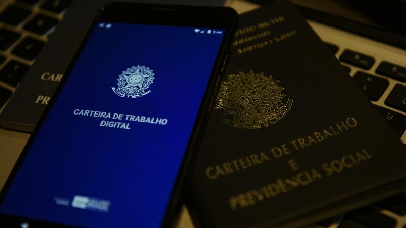 Para participar dos processos seletivos, basta cadastrar o currículo no aplicativo Carteira Digital do Trabalho - (crédito: Marcelo Camargo/Agência Brasil)