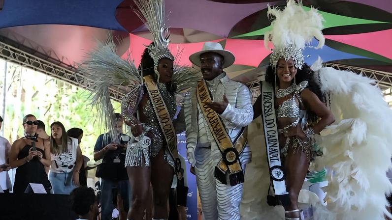 Rei Momo, Rainha e Princesa do Carnaval de BH 2026 - (crédito: Marcos Vieira/EM/D.A Press)