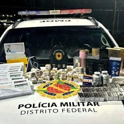 PMDF apreende R$ 100 mil em canetas, emagrecedores, anabolizantes e perfumes