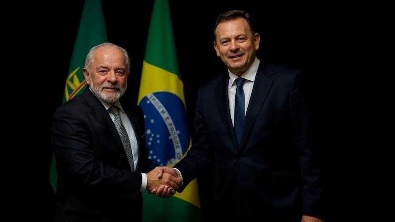 Termo significa "injeção" no português de Portugal. Lula fez brincadeira em visita oficial ao país - (crédito: Ricardo Stuckert)