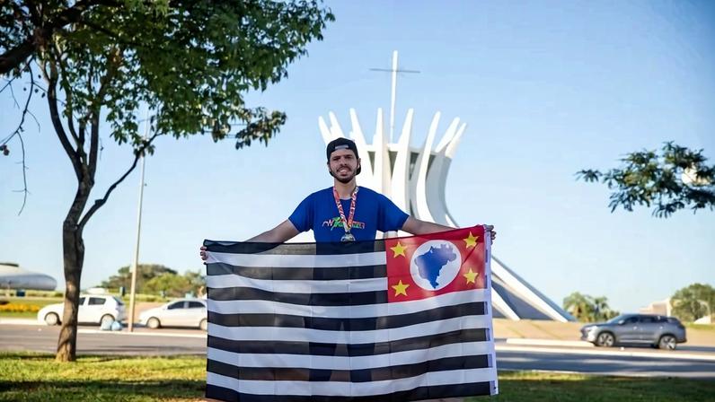 Bruno Constancio representou o estado de São Paulo na Maratona Brasília 2026 - (crédito: Mariana Campos/CB/D.A Press)