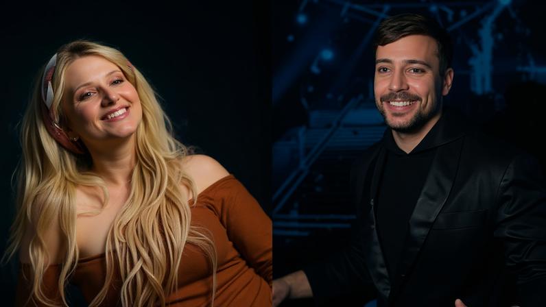 Lorrayne Mavromatis e MrBeast - (crédito: Reprodução/Redes Sociais)
