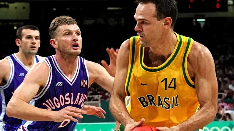 O ídolo do basquete brasileiro, Oscar Schmidt, em ação pela Seleção Brasileira - (crédito: Divulgação)