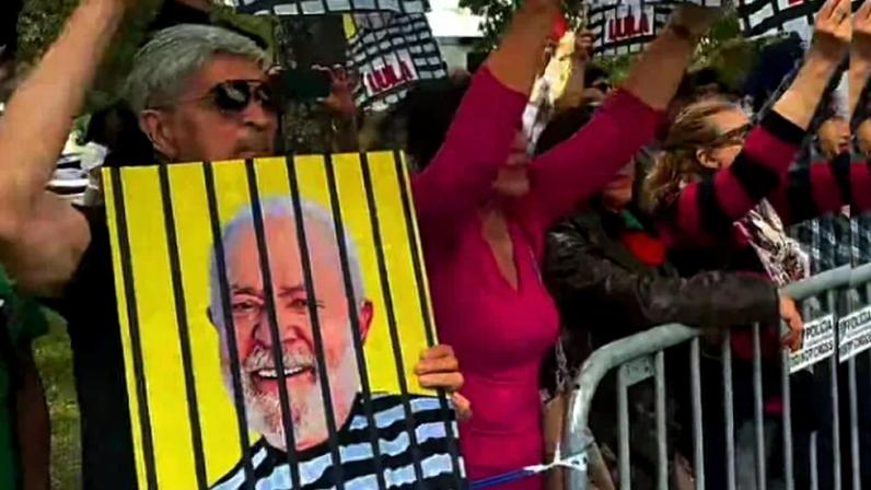 Manifestação contrária ao petista for organizada pelo Chega, partido da ultradireita - (crédito: Reprodução/Redes Sociais Partido Chega)