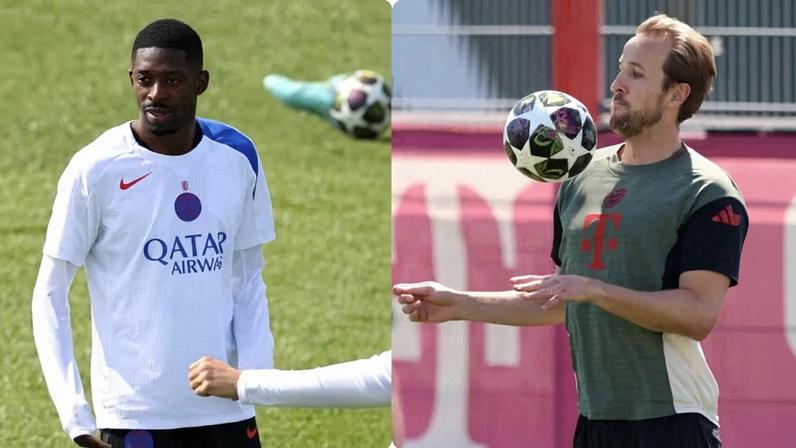 Dembelé e Harry Kane travam duelo França x Inglaterra pelo protagonismo da semifinal - (crédito: Alexandra Beier/AFP)