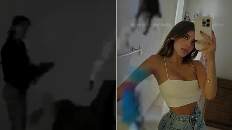 Imagens que viralizaram nas redes sociais mostram a discussão entre a sogra e a ex-miss Carolina Flores Gómez (E), de 27 anos, morta a tiros em seu apartamento na Cidade do México - (crédito: Reprodução)