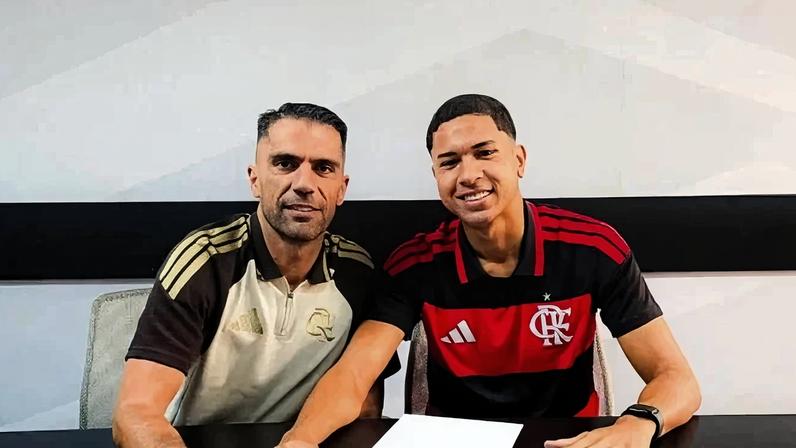 O zagueiro já está integrado ao elenco e participa das atividades no Ninho do Urubu