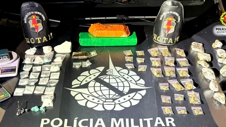Homem é preso por tráfico de drogas no Recanto das Emas - (crédito: PMDF/Divulgação)