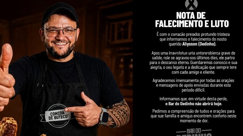 O estabelecimento anunciou que não funcionará nesta terça-feira (28) - (crédito: Reprodução/Redes Sociais )