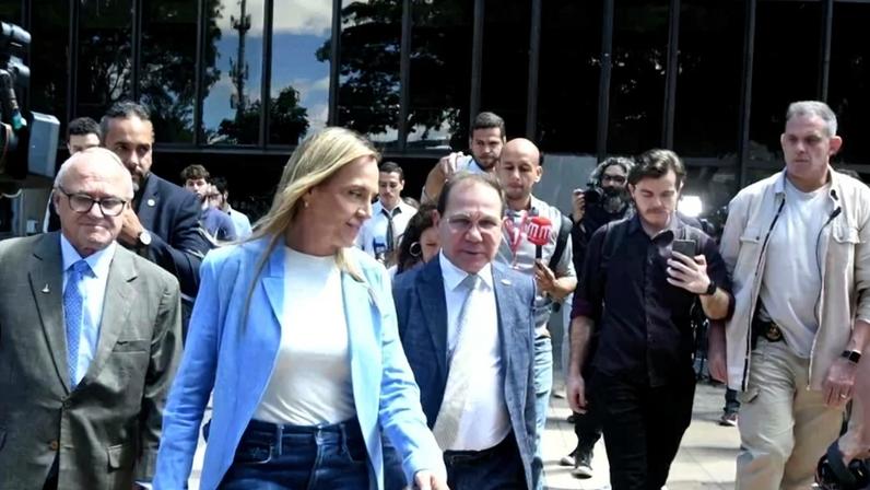 Celina Leão, Nelson de Souza e Valdivino de Oliveira, em reunião no Banco Central - (crédito: Marcelo Ferreira/CB/D.A. Press)