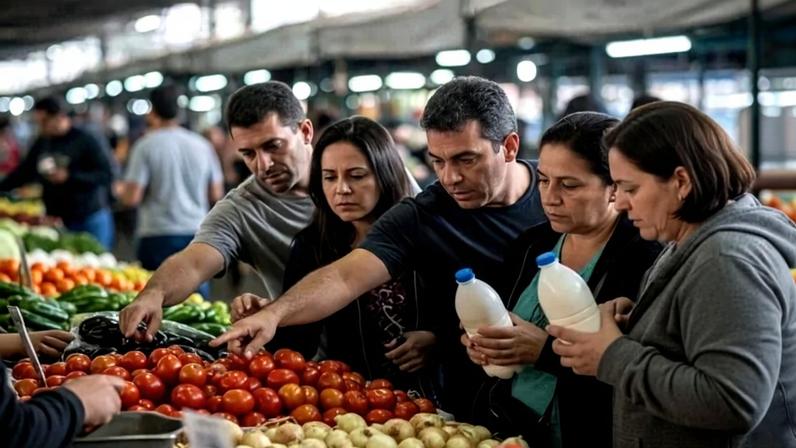 No grupo alimentação e bebidas, entre os itens que mais encareceram estão tomate, com alta de 17,32%; cebola, com 20,51%; leite longa vida, com 6,35%; pão francês, com 2,17%; e refeição fora de casa, com 0,63% - (crédito: Whisk/Google IA)