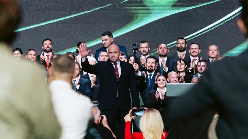 Cuba's President Miguel Diaz-Canel during celebrations marking the victory on the 65th anniversary of the Bay of Pigs invasion.