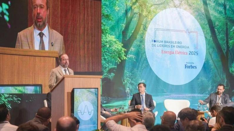 Alexandre Silveira, ministro de Minas e Energia, durante discurso na edição de 2025 do evento
