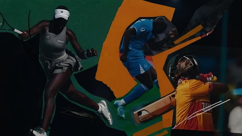 Athletes in action across different sports