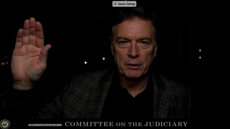 Ex-diretor do FBI James Comey 30/09/2020 Comitê Judiciário do Senado/Divulgação via REUTERS