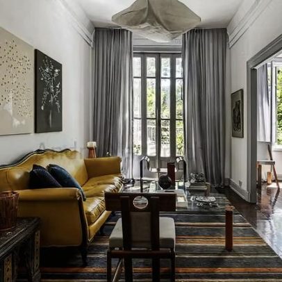 Apartamento de designer de joias em Copacabana guarda relíquias