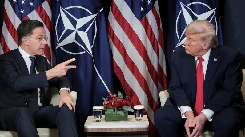 Trump se reúne com secretário-geral da Otan, Mark Rutte, em Davos 21/01/2026 REUTERS/Jonathan Ernst