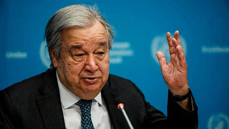 António Guterres na sede da ONU em Nova York