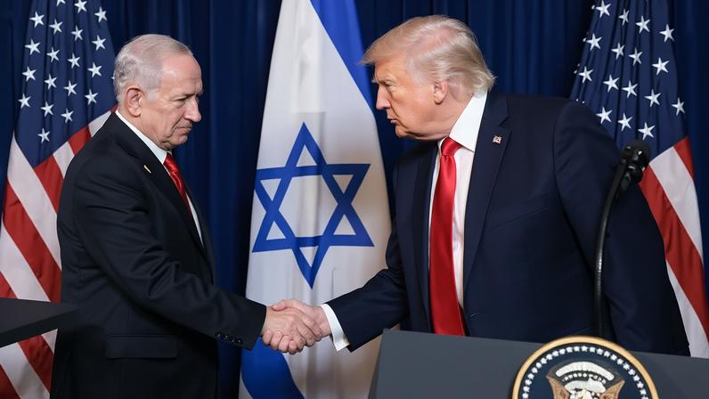 Donald Trump e Benjamin Netanyahu em Palm Beach, Flórida 29/12/2025 REUTERS/Jonathan Ernst