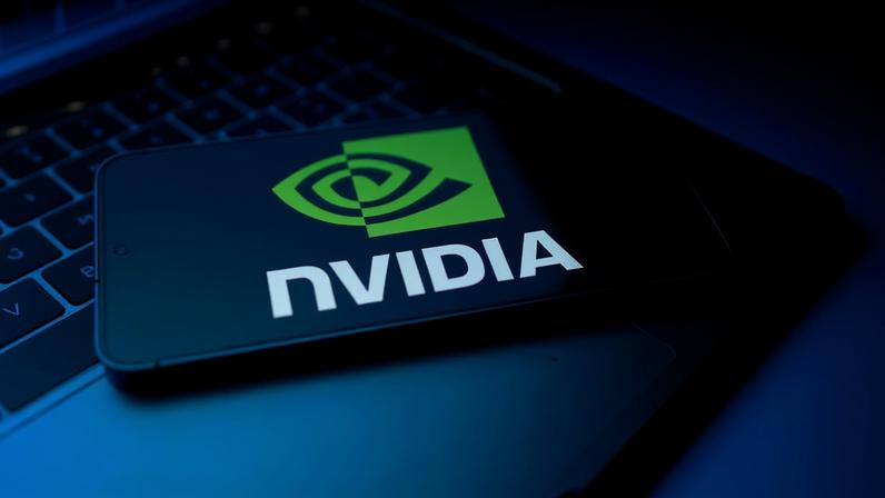 Logo da fabricante de chips Nvidia — Foto: Dado Ruvic/Illustration/Reuters