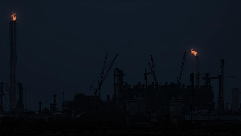Instalações de produção de gás natural liquefeito (GNL) da QatarEnergy , em meio ao conflito entre EUA e Israel com o Irã, na Cidade Industrial de Ras Laffan, Catar, 2 de março de 2026.
