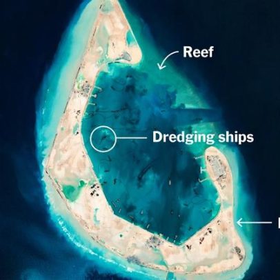 Como a China está construindo seu próximo posto no mar